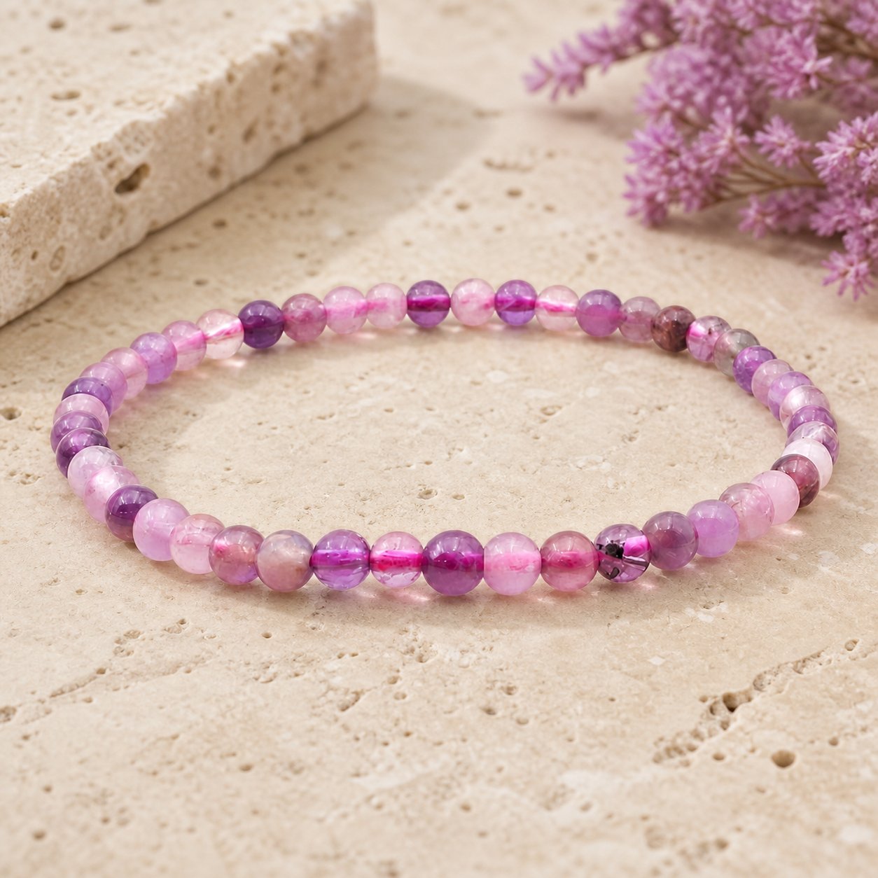 Bracelet Super Seven 4 mm – Éveil de l’Âme