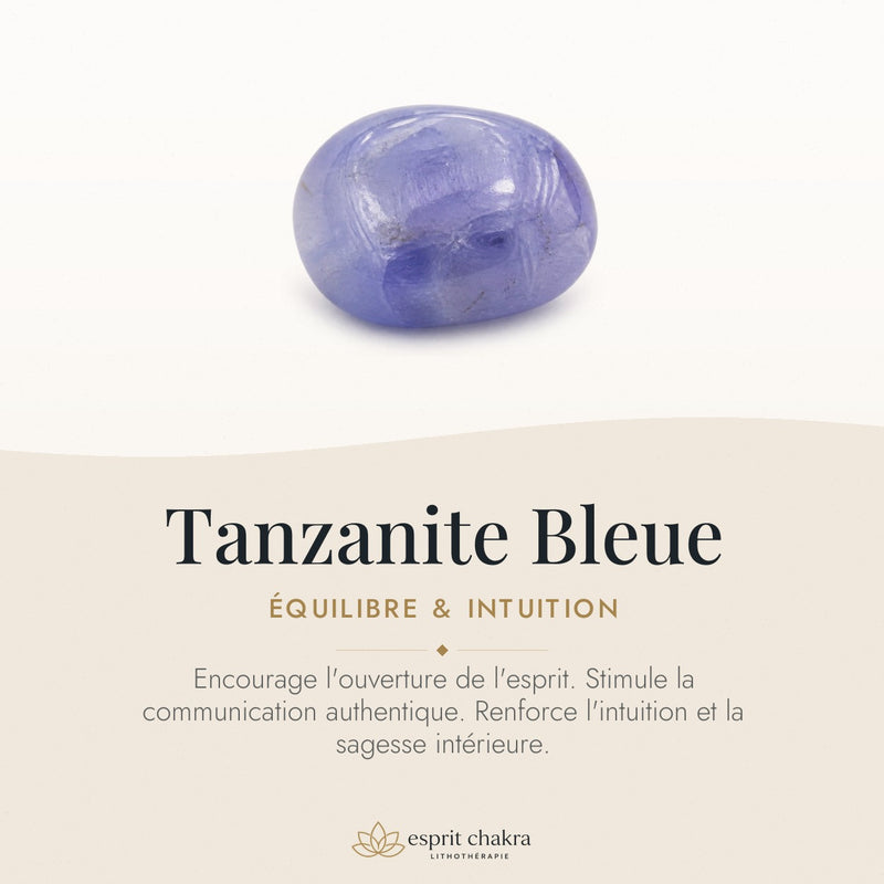 Bracelet Tanzanite Bleue 6 mm – Élévation de l’Intuition
