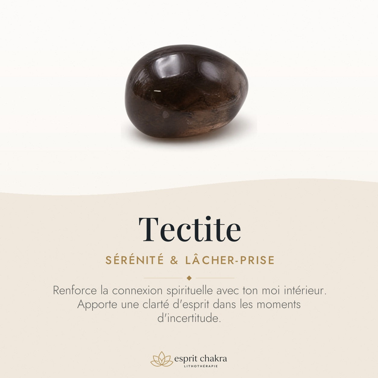 Bracelet Tectite 10 mm – Sérénité du Lâcher-prise — vertus de la pierre