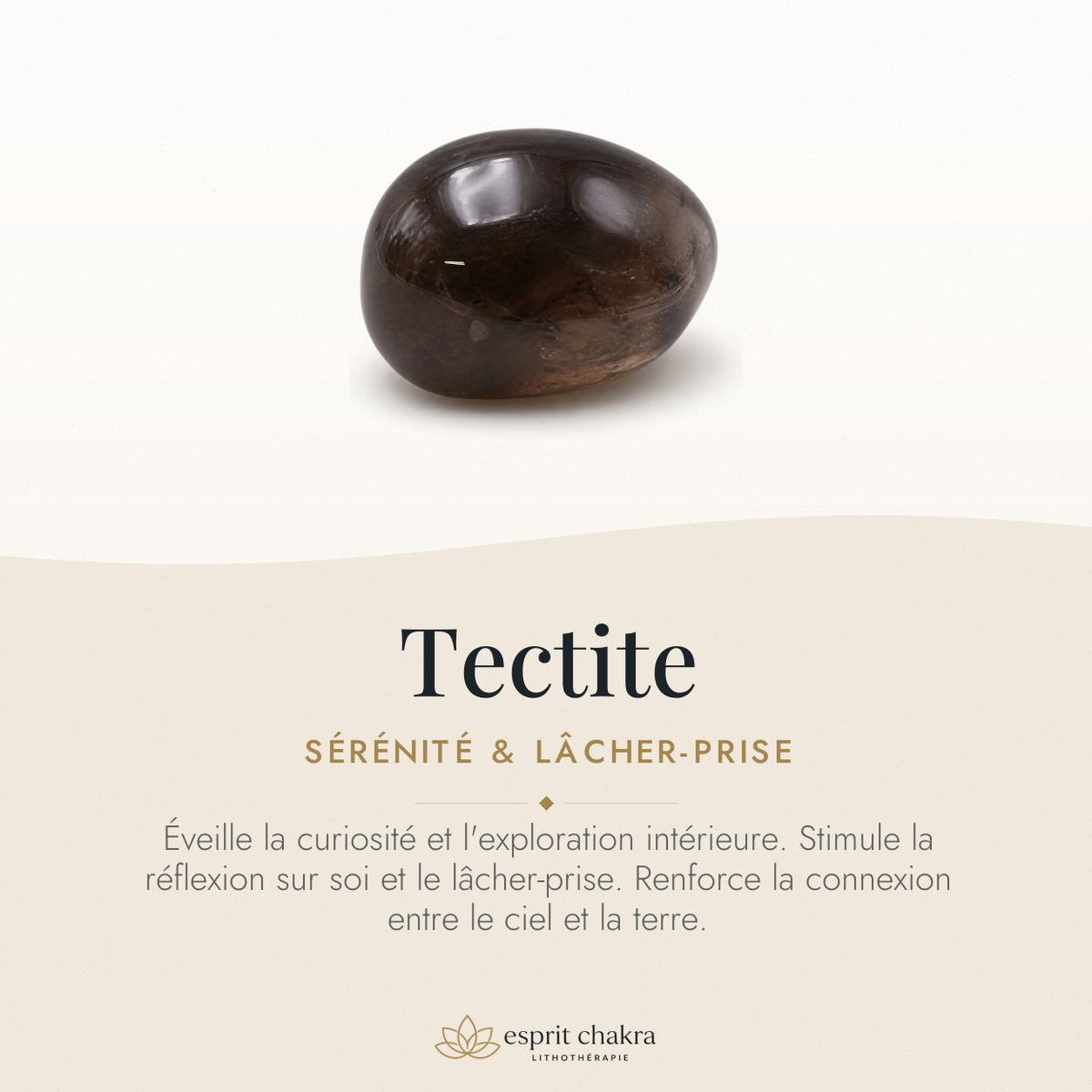 Bracelet Tectite 8 mm – Calme Doux — vertus de la pierre