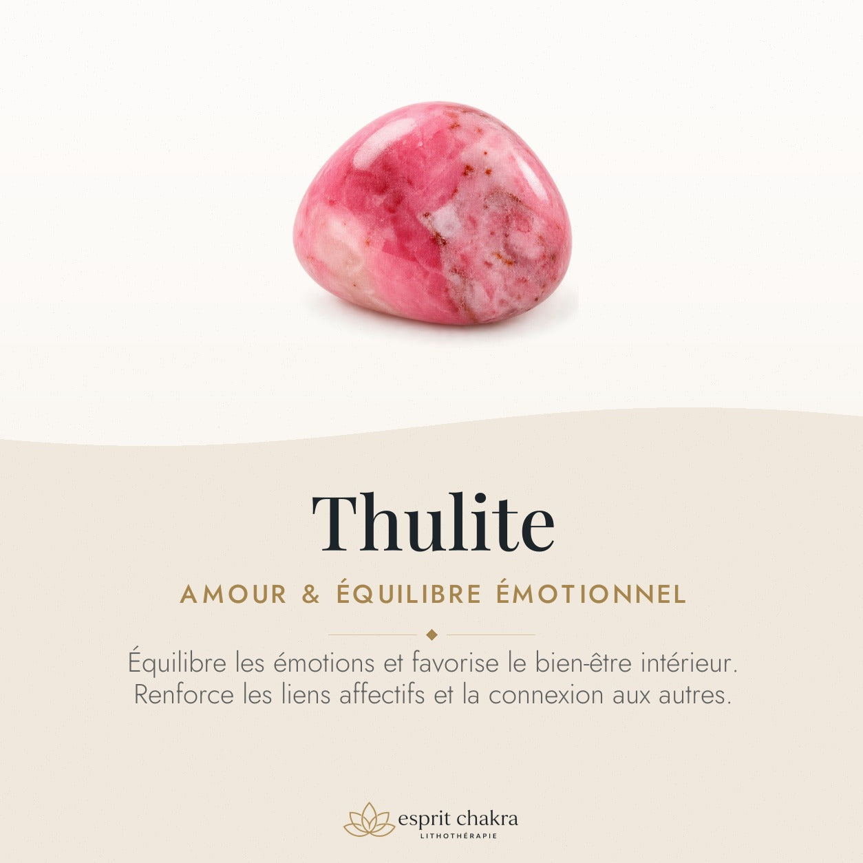 Bracelet Thulite 6 mm – Calme Simple — vertus de la pierre