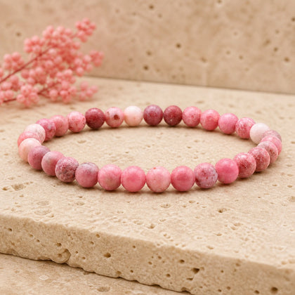 Bracelet Thulite 6 mm – Calme Simple