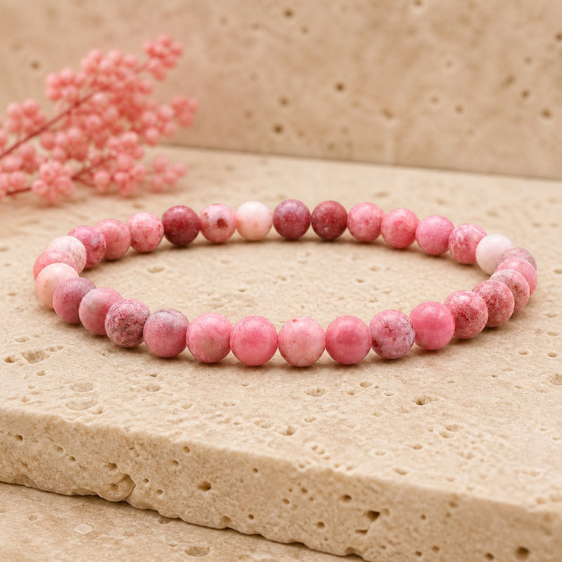Bracelet Thulite 6 mm – Calme Simple
