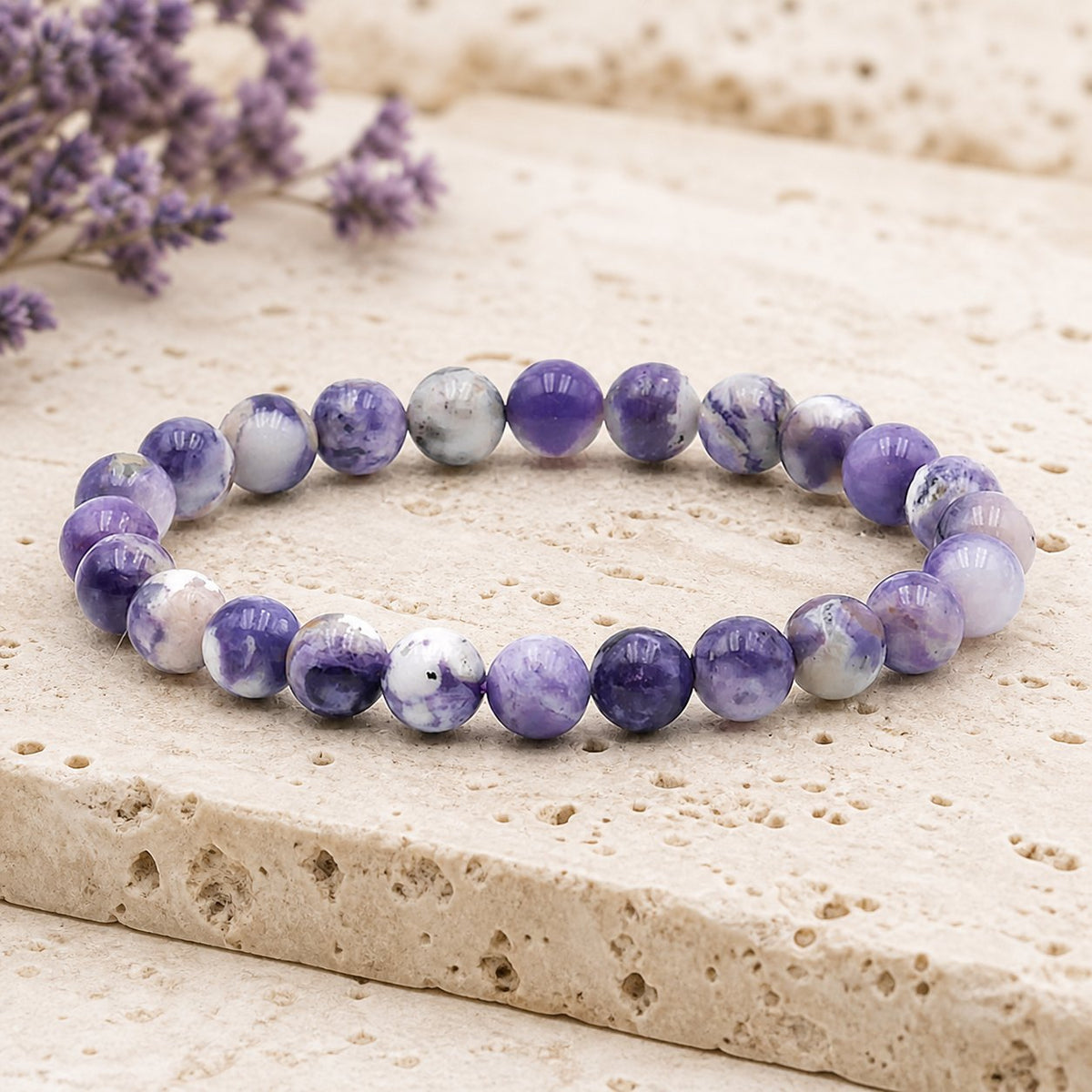 Bracelet Tiffany Stone 8 mm – Équilibre de l’Imaginaire