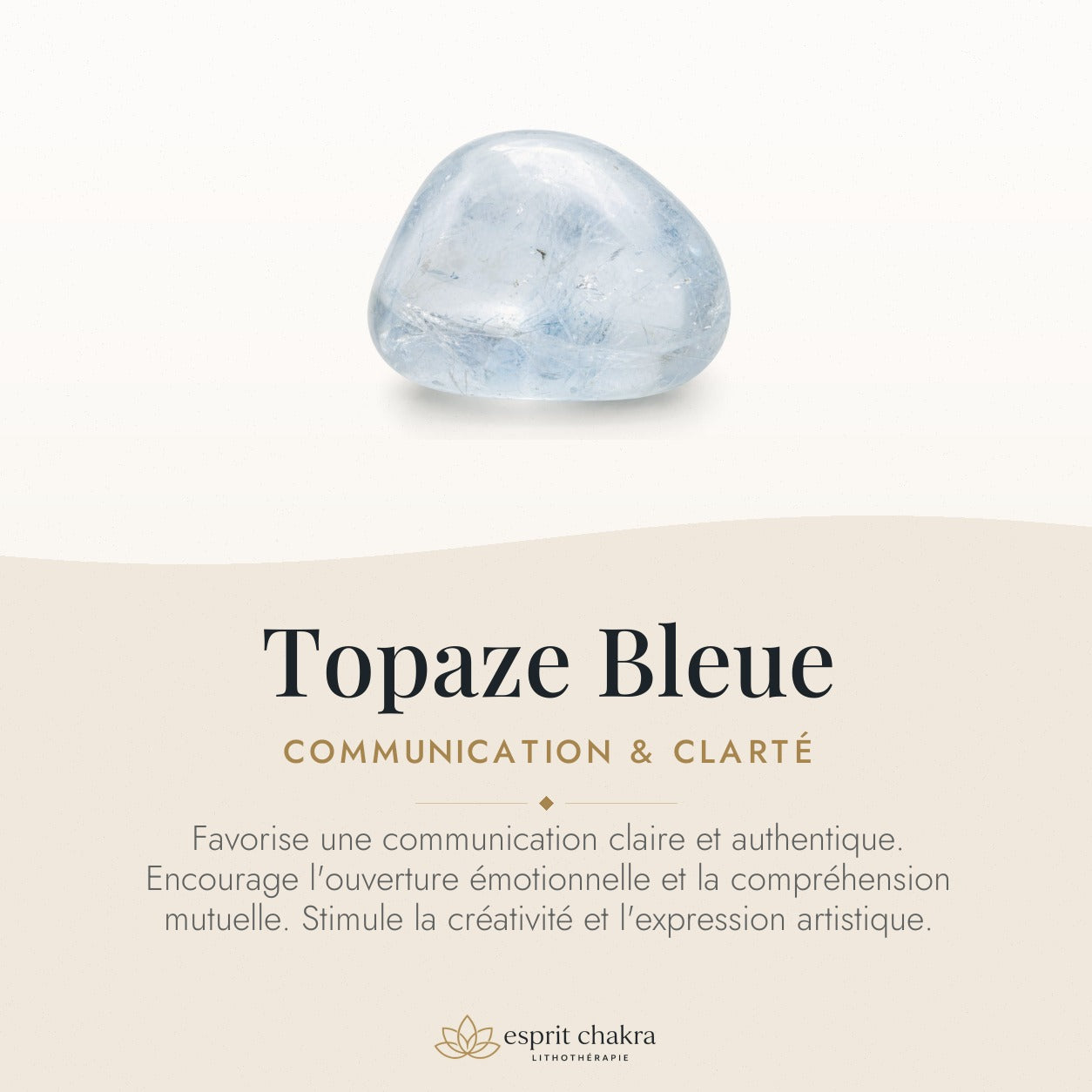 Bracelet Topaze Bleue 10 mm – Honnêteté des Liens — vertus de la pierre