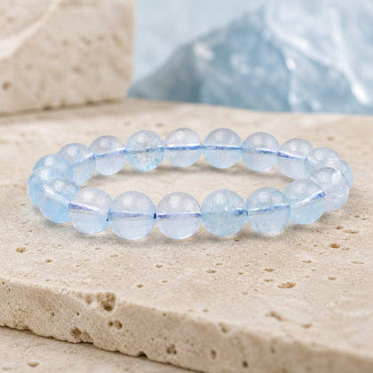 Bracelet Topaze Bleue 10 mm – Honnêteté des Liens