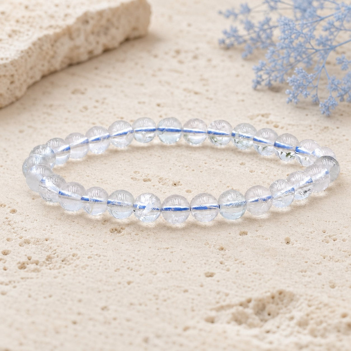 Bracelet Topaze Bleue 6 mm – Franchise du Dialogue