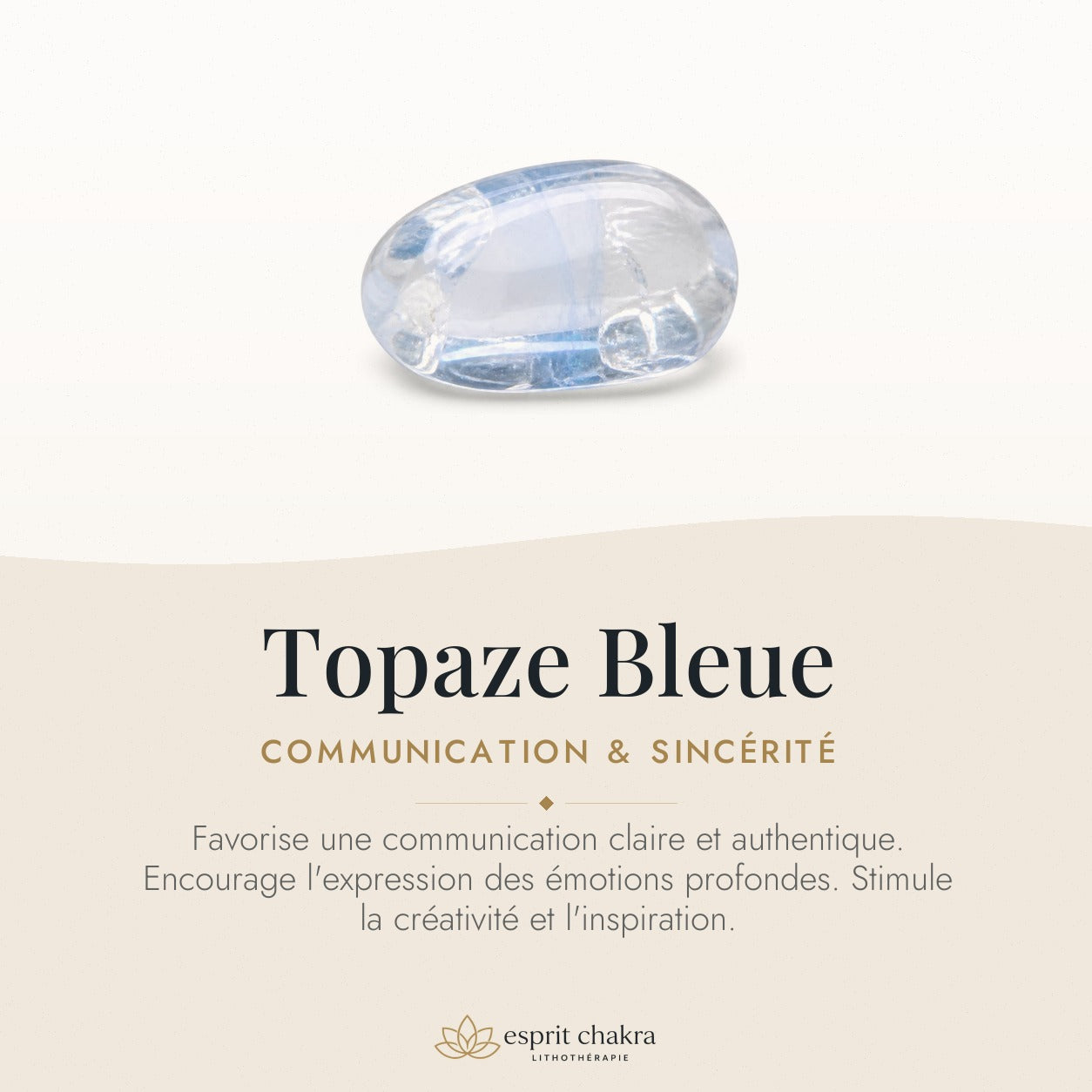 Bracelet Topaze Bleue 8 mm – Calme Léger — vertus de la pierre