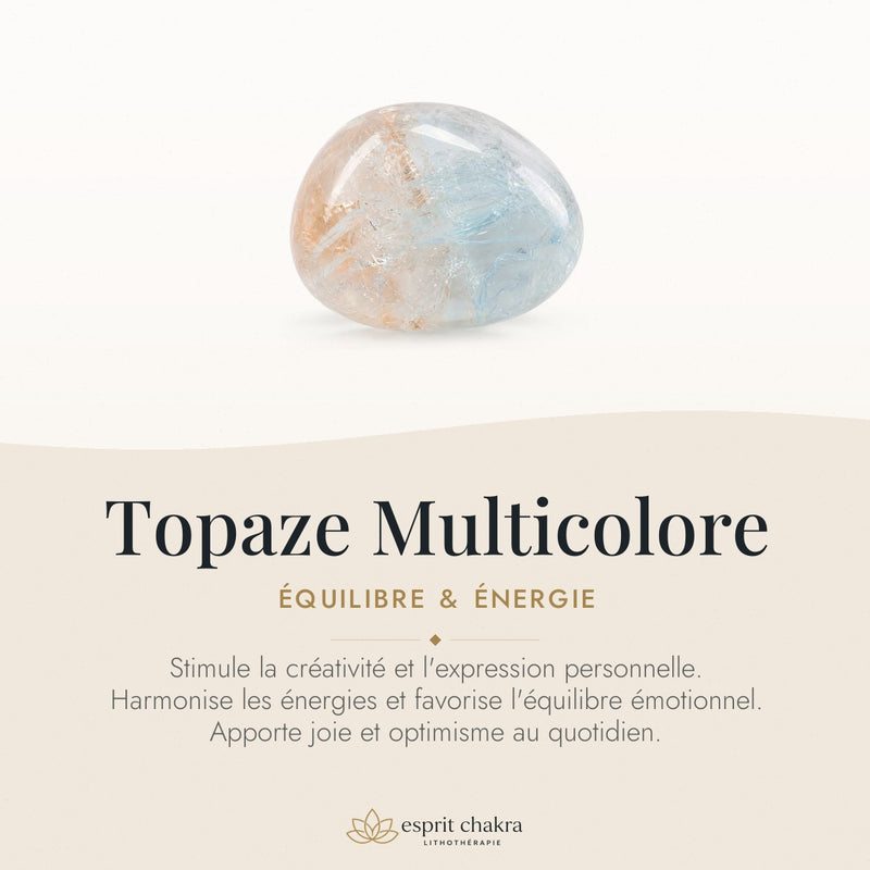 Bracelet Topaze Multicolore 8 mm – Envie Vive