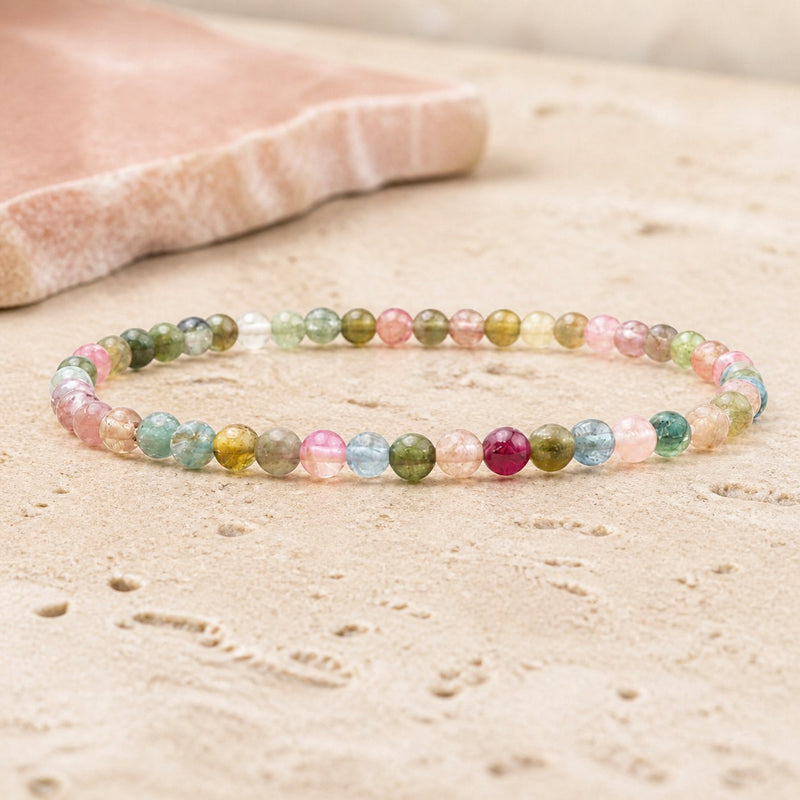 Bracelet Tourmaline Multicolore 4 mm – Douceur des Passages