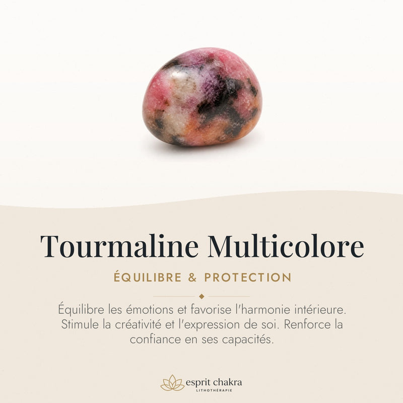 Bracelet Tourmaline Multicolore 6 mm – Calme Patient