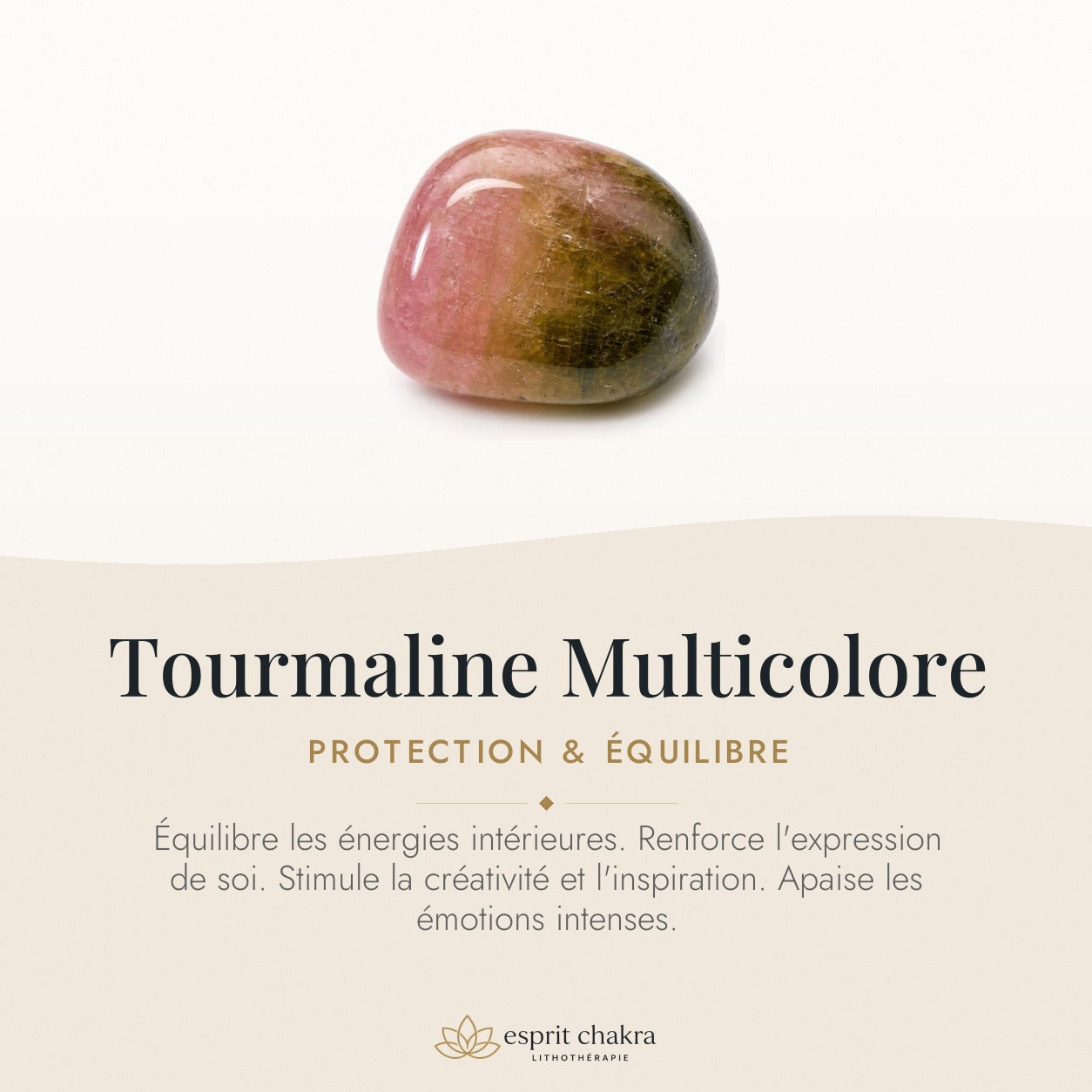 Bracelet Tourmaline Multicolore 8 mm – Paix Simple — vertus de la pierre