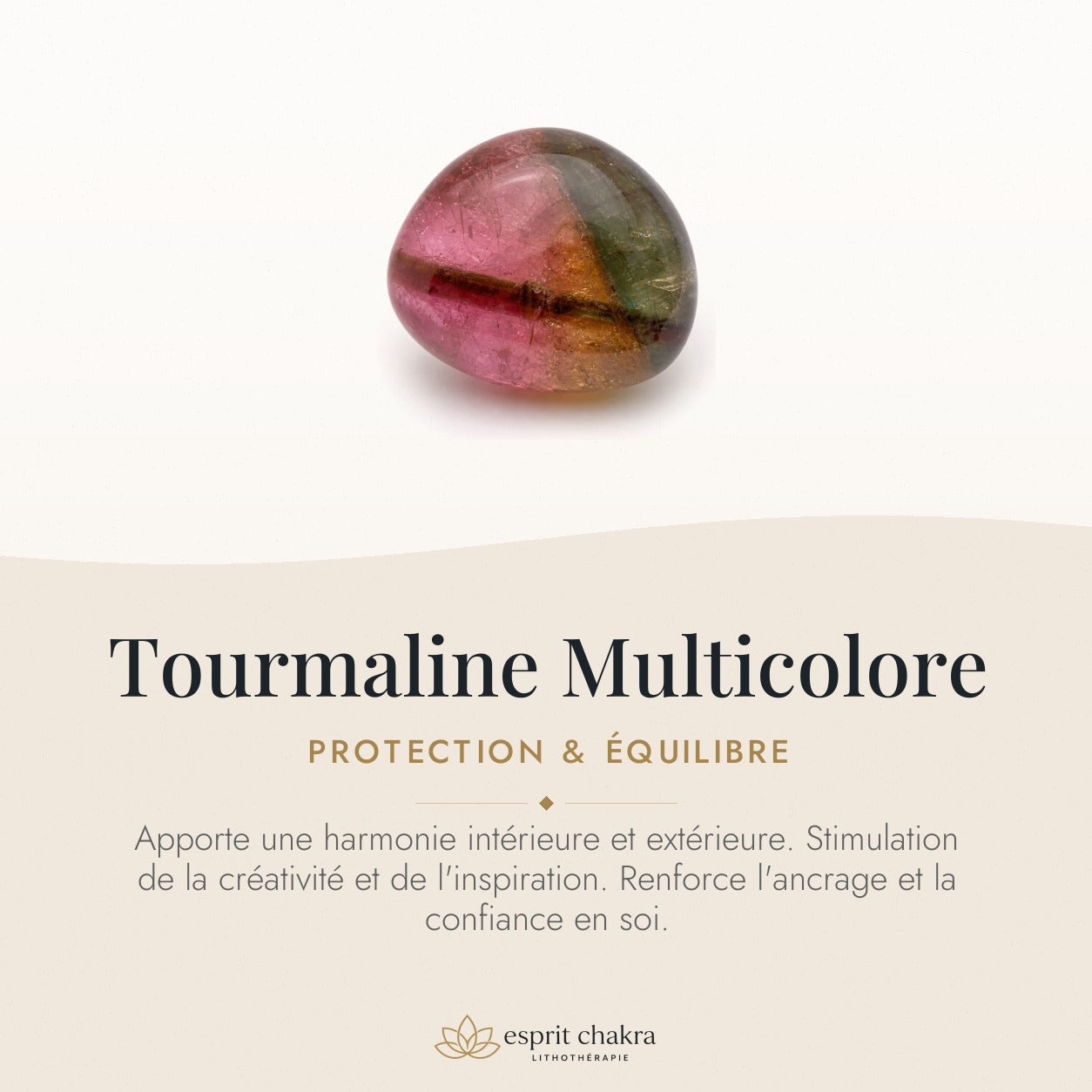 Bracelet Tourmaline Multicolore 8 mm – Silence Serein — vertus de la pierre