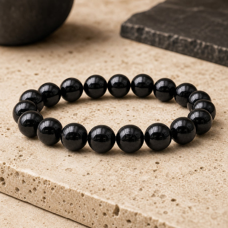 Bracelet Tourmaline Noire 10 mm – Abri Tranquille