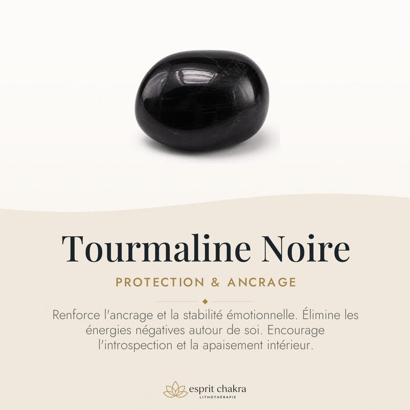 Bracelet Tourmaline Noire 6 mm – Sérénité Douce
