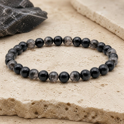 Bracelet Tourmaline Noire 6 mm – Sérénité Simple