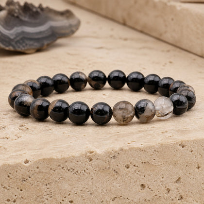 Bracelet Tourmaline Noire 8 mm – Sérénité Paisible