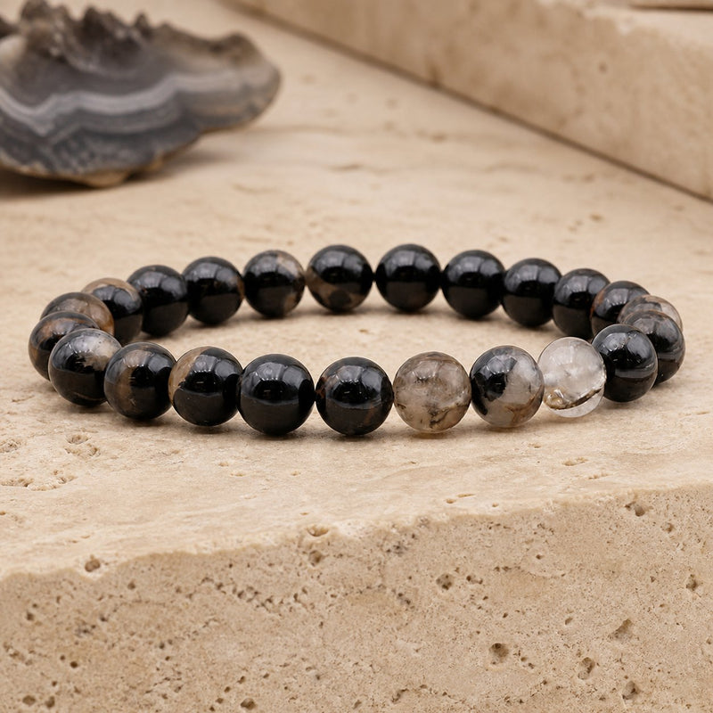 Bracelet Tourmaline Noire 8 mm – Sérénité Paisible
