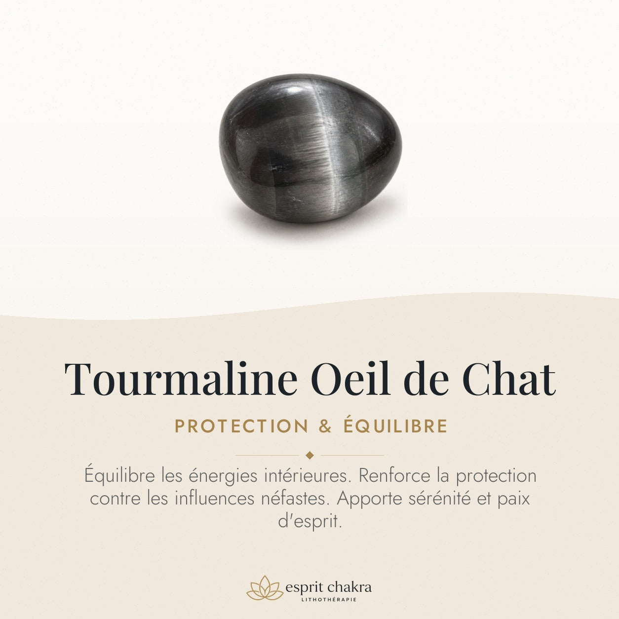Bracelet Tourmaline Oeil de Chat 4 mm – Calme Vigilant — vertus de la pierre
