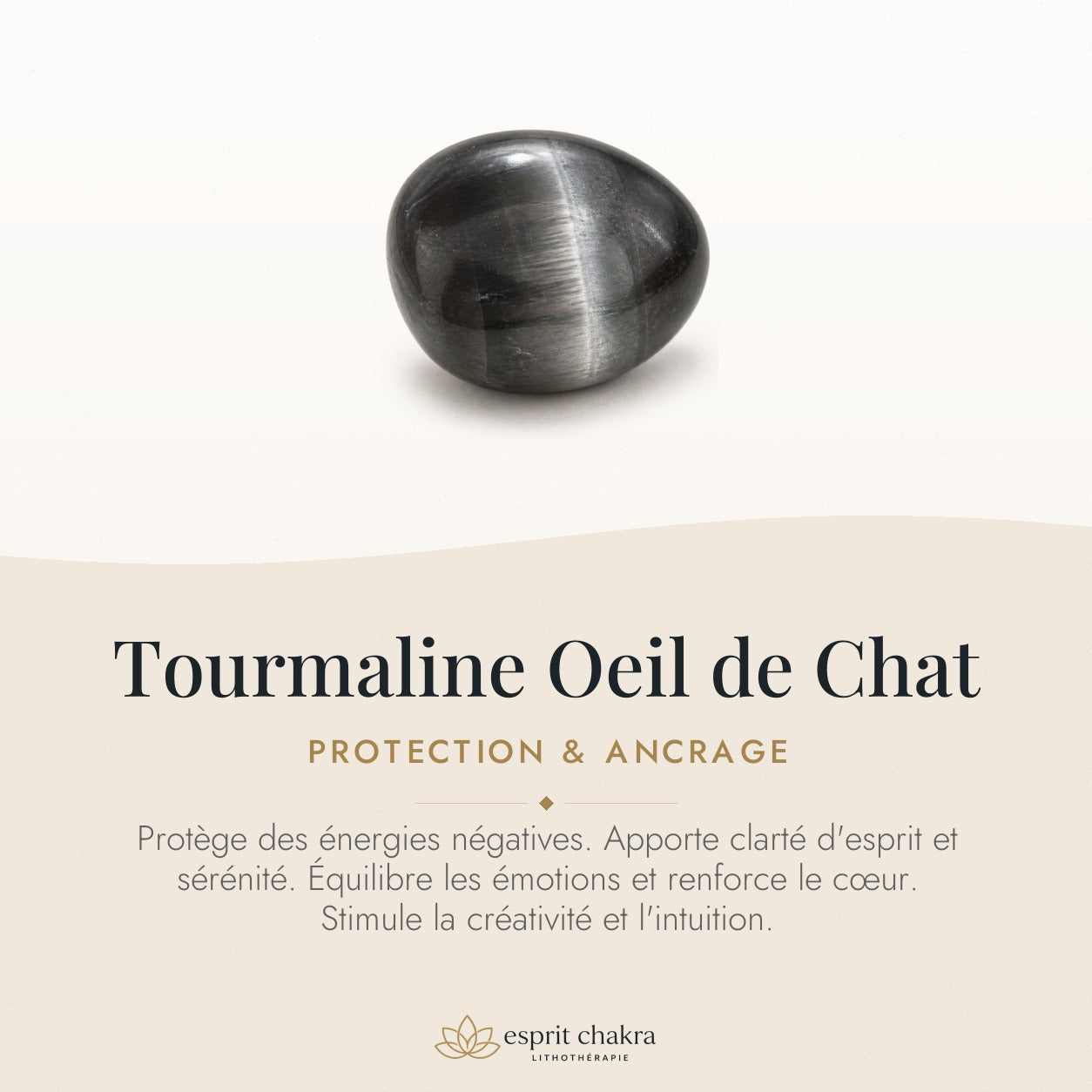 Bracelet Tourmaline Oeil de Chat 8 mm – Quiétude Douce — vertus de la pierre