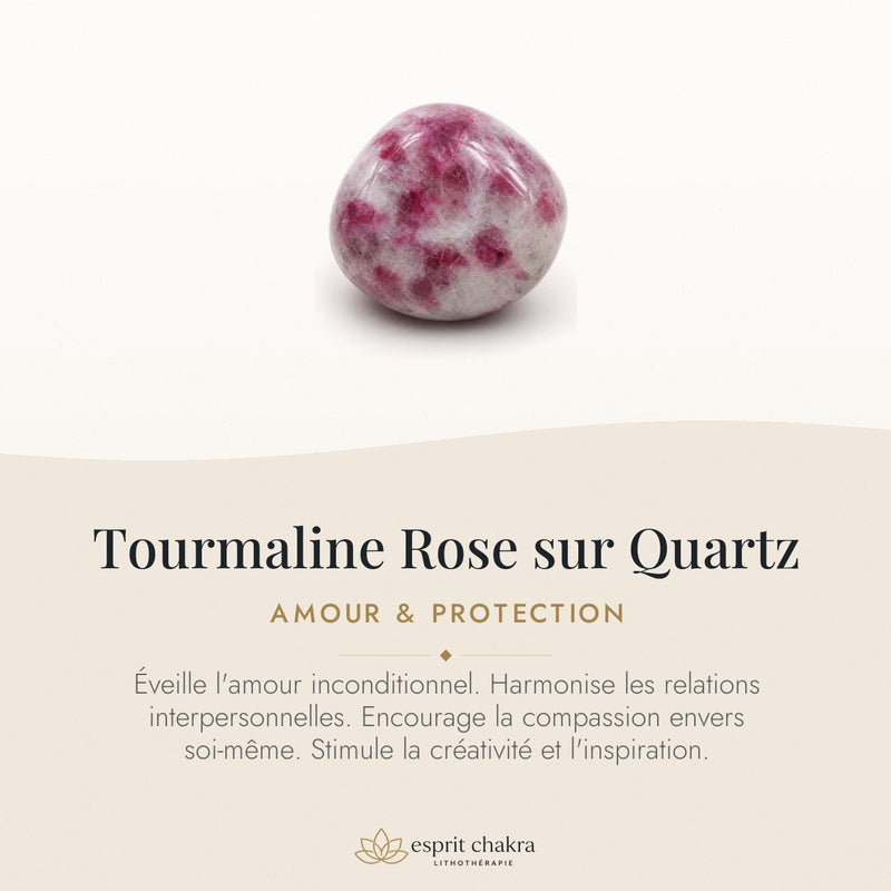 Bracelet Tourmaline Rose 10 mm – Douceur du Sentiment