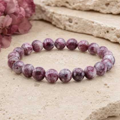 Bracelet Tourmaline Rose 10 mm – Douceur du Sentiment