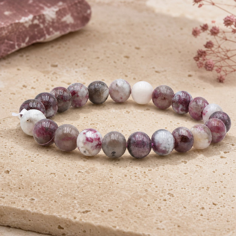 Bracelet Tourmaline Rose 8 mm – Apaisement Serein