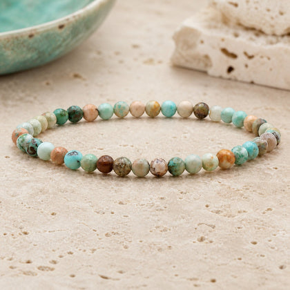Bracelet Turquoise 4 mm – Protection de la Route
