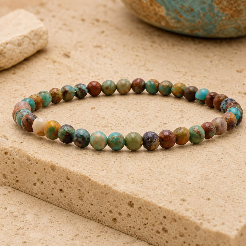 Bracelet Turquoise 4 mm – Sérénité de l’Ailleurs