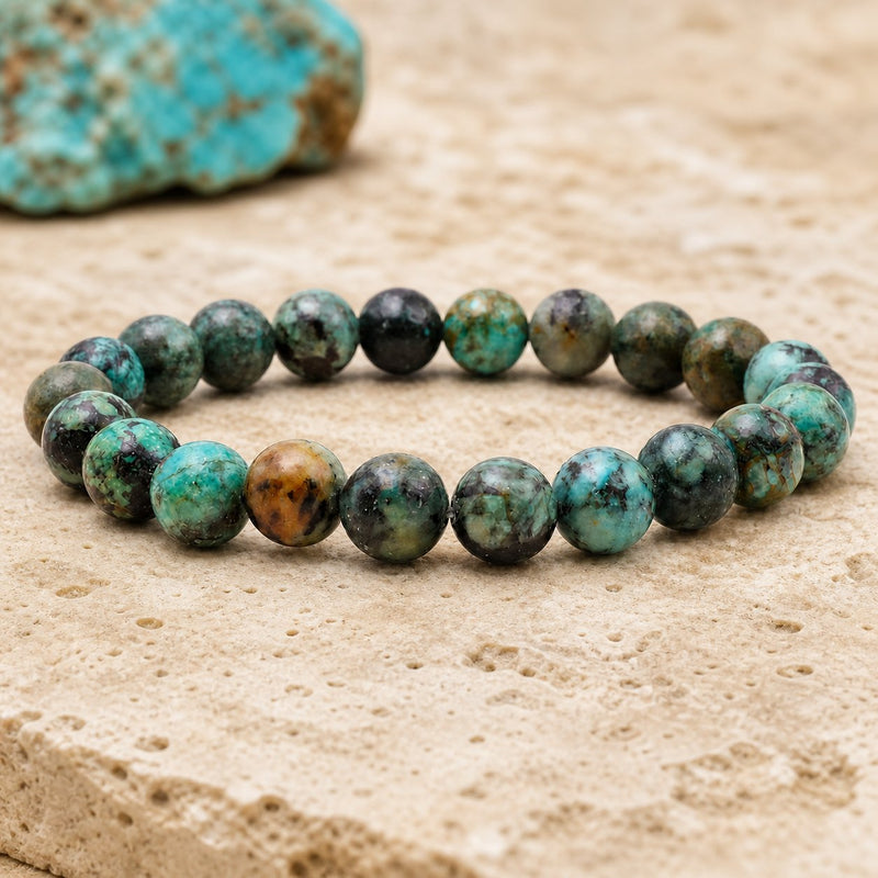 Bracelet Turquoise 8 mm – Apaisement Léger