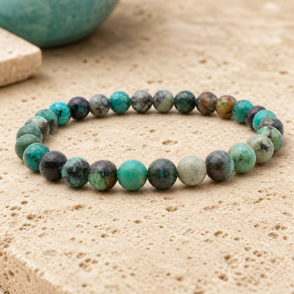 Bracelet Turquoise d'Afrique 6 mm – Équilibre de la Marche