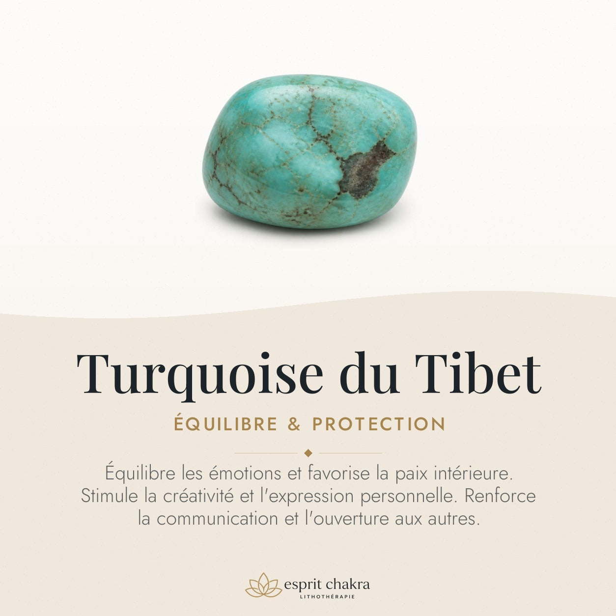 Bracelet Turquoise du Tibet 6 mm – Sérénité des Cimes — vertus de la pierre