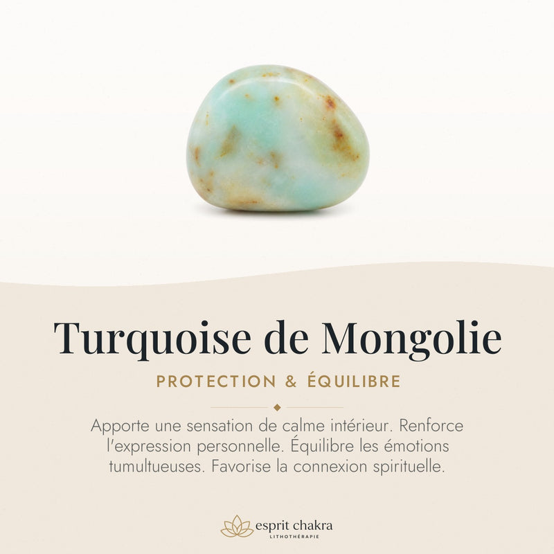 Bracelet Turquoise Mongolie 6 mm – Liberté du Grand Air