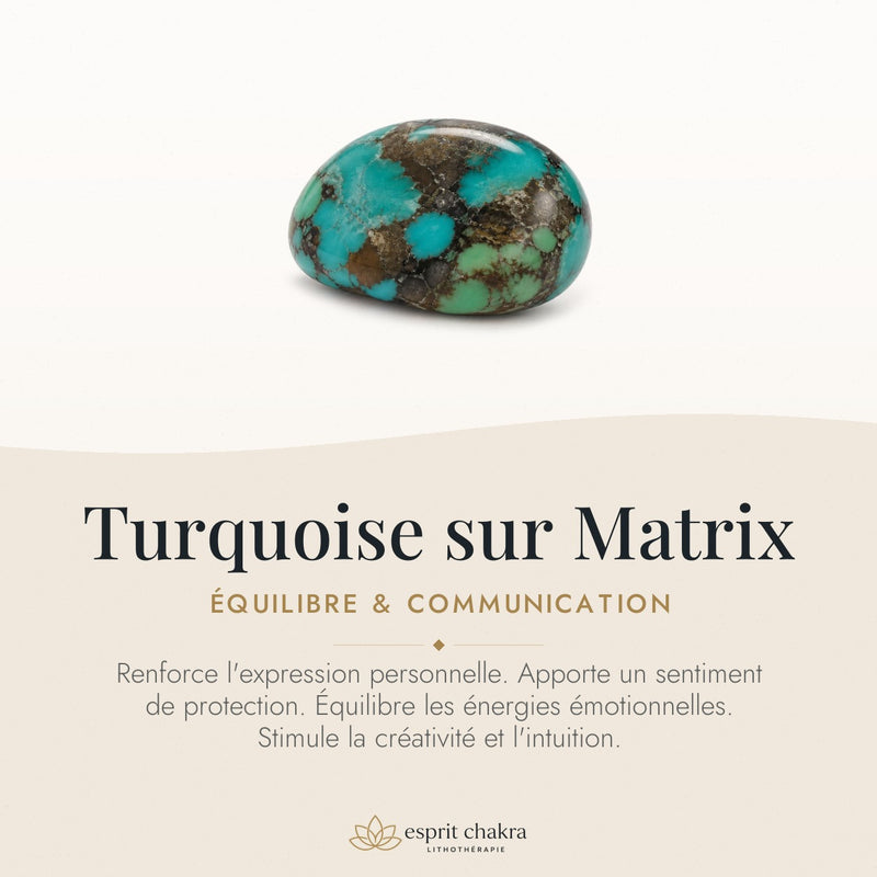Bracelet Turquoise sur Matrix 10 mm – Équilibre