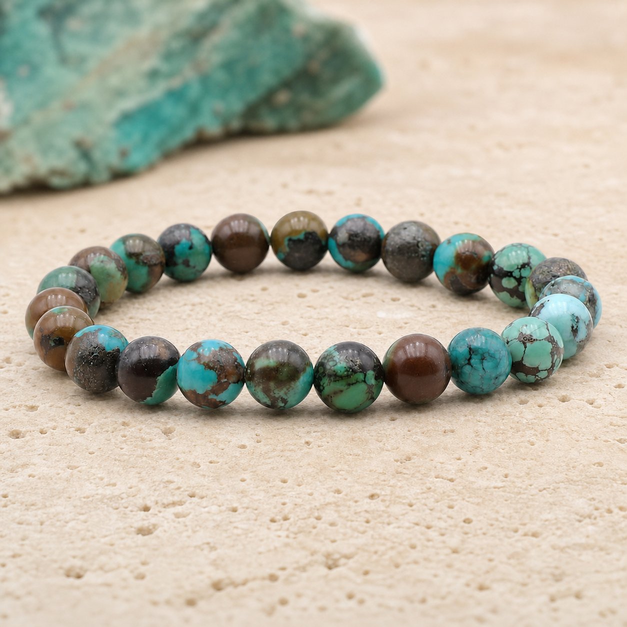 Bracelet Turquoise sur Matrix 10 mm – Équilibre